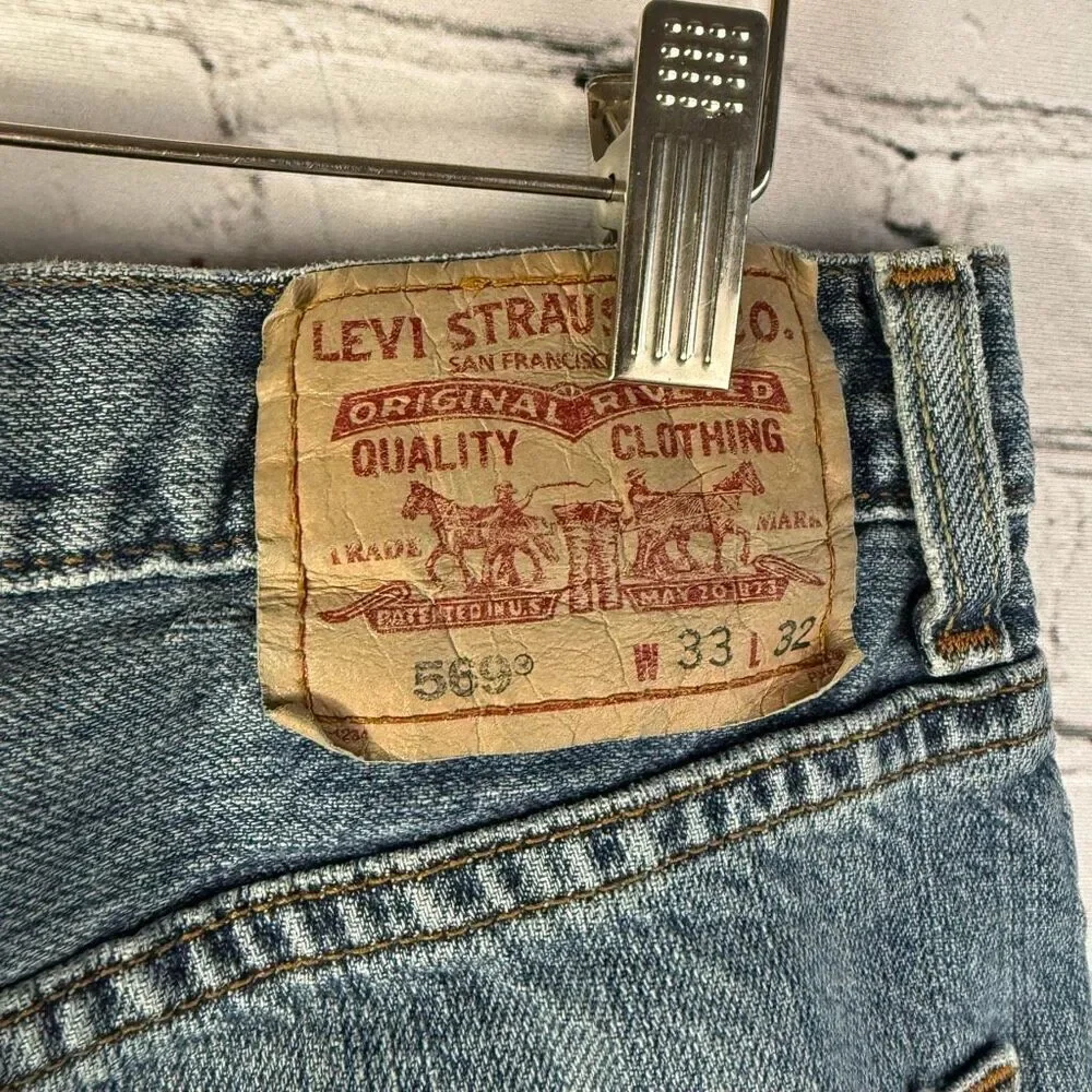 Vintage Levi's 569 Jeans Loose Straight Medium Wash Size 33 x 32
